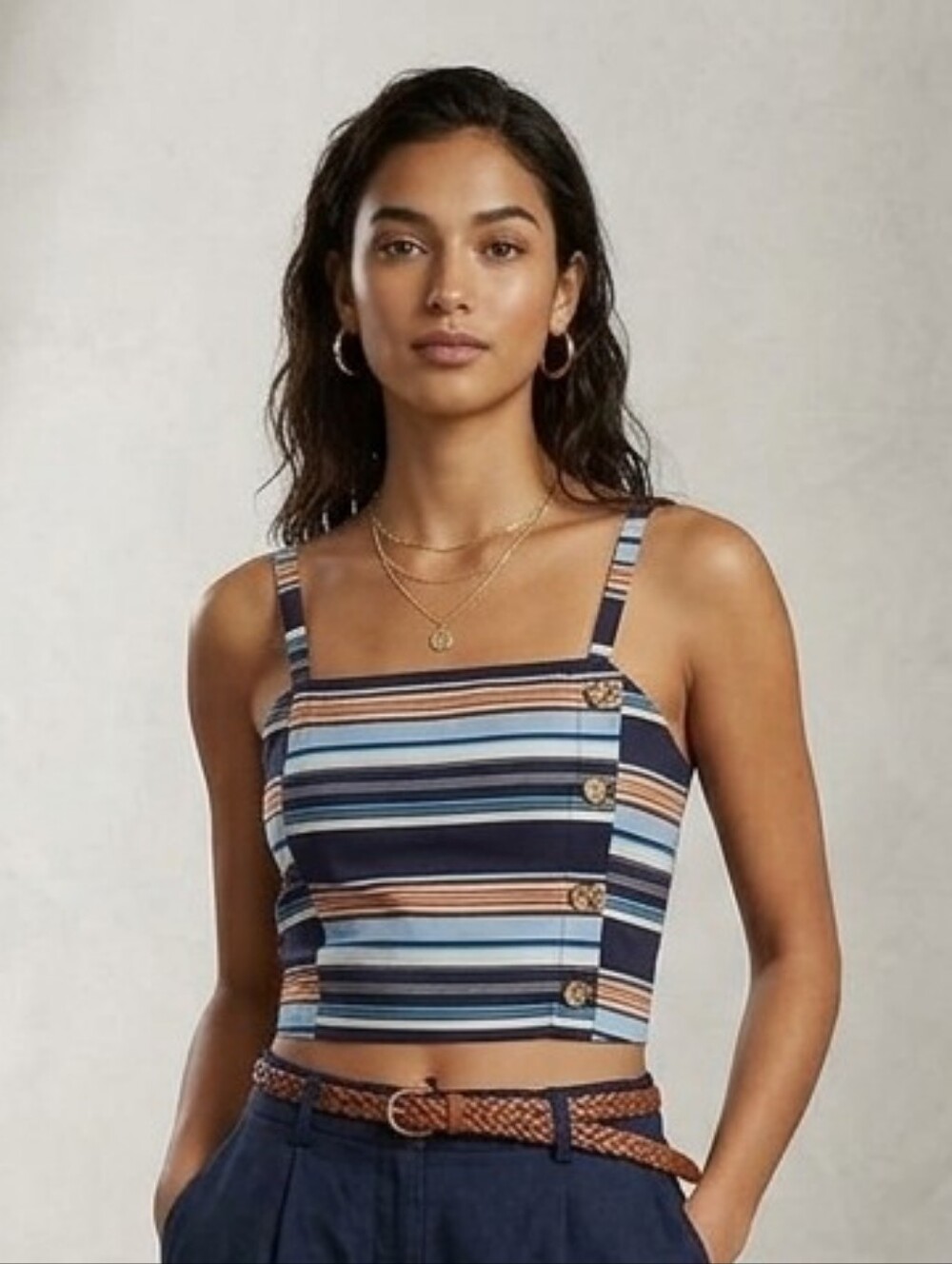 CROP TOP Live to Be Spoiled striped LARGE